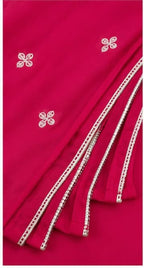 Women’s Pink Embroidered Straight Kurta Suit Set with Dupatta