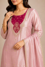 Pastel pink ethnic suit set