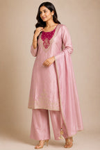 Pastel pink ethnic suit set