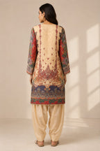 Elegant Printed Crepe  Farsi Suit Set