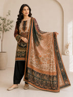 Elegant Printed Crepe  Farsi Suit Set